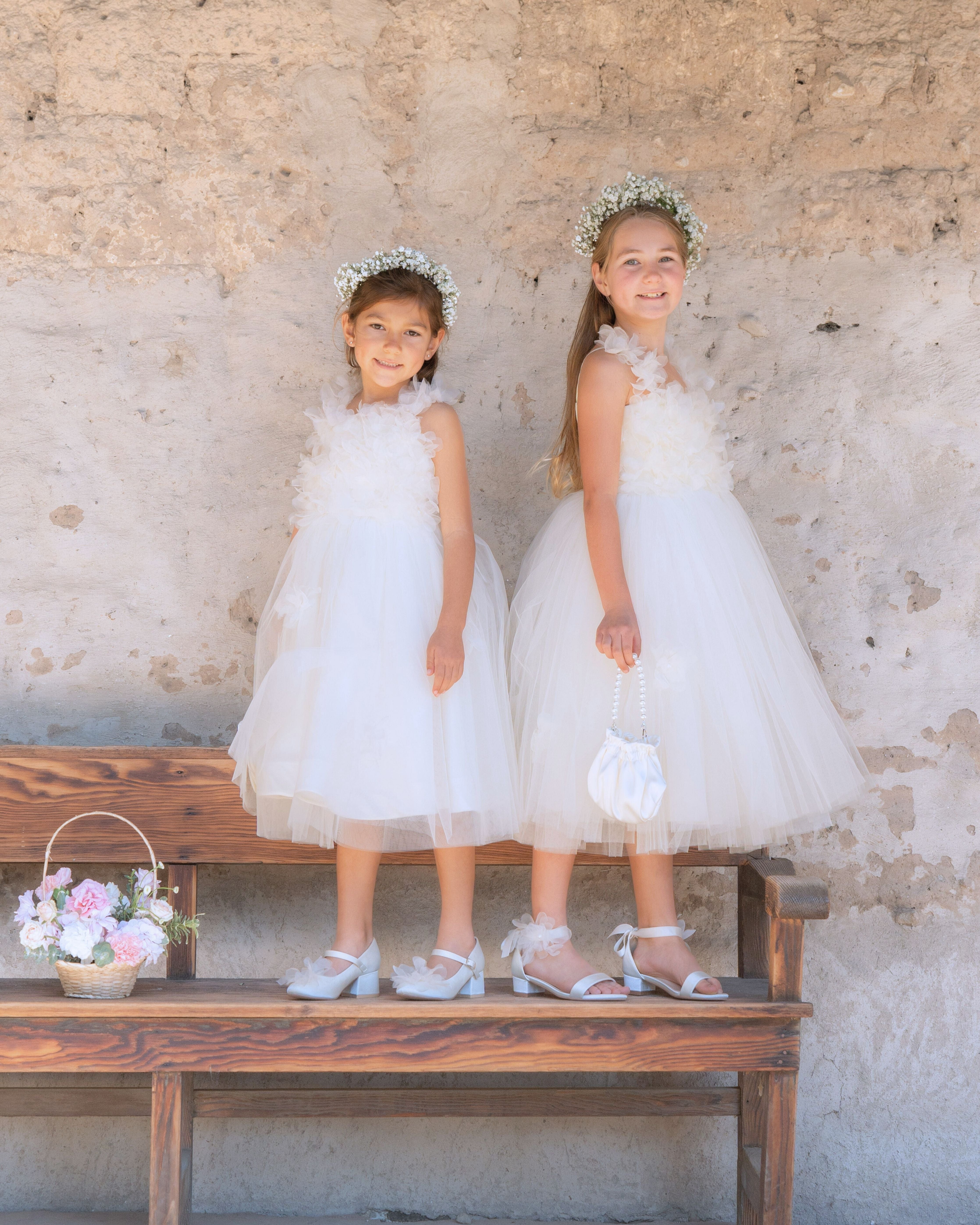 Kids Ivory Shoes, Flower Girls Shoes, Birthday Shoes, Girls Shoes