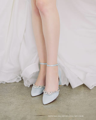 Marquise Rhinestone Block Heel Wedding ShoesWomen Shoes