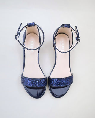 Rock Glitter Low Block Heel Girls SandalsKids Shoes