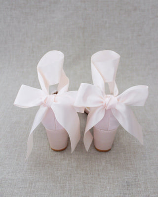 Ankle Wrap Tie Evening Block HeelsWomen Shoes