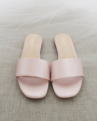 Satin Slip on SandalsWomen Shoes