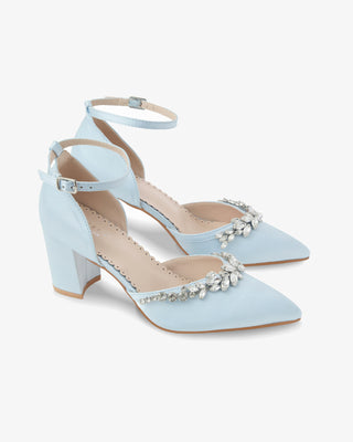 Marquise Rhinestone Block Heel Wedding ShoesWomen Shoes