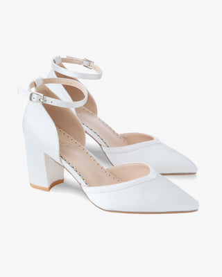 Satin Block Heels Wedding ShoesWomen Shoes