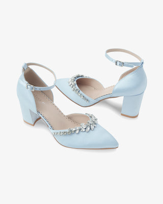 Marquise Rhinestone Block Heel Wedding ShoesWomen Shoes