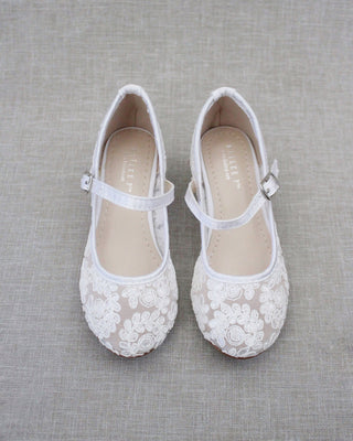 Crochet Lace Mary Jane HeelsKids Shoes