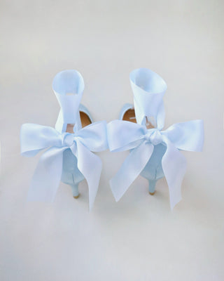 Satin Pointy Toe Kitten Low Heel with Wrapped Ankle TieWomen Shoes