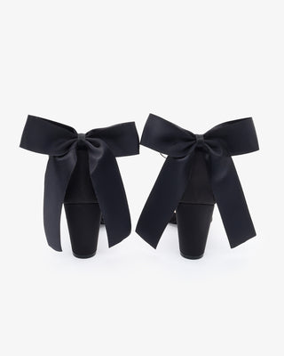 Satin Block Heel with Satin Back BowWomen Shoes