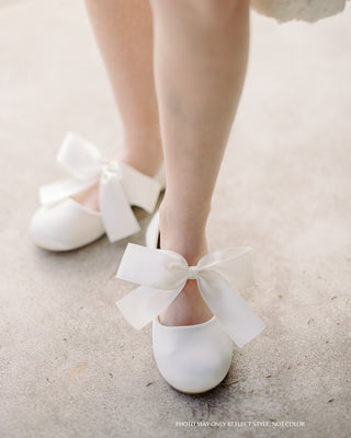 Satin Mary Jane Flats with Satin BowKids Shoes