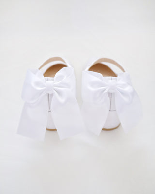 Girls Satin Mary Jane Block Heel with Back Satin BowKids Shoes