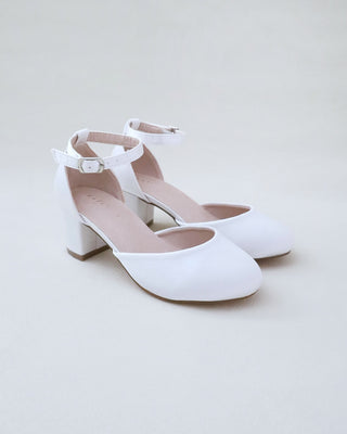 Girls Satin Block HeelKids Shoes