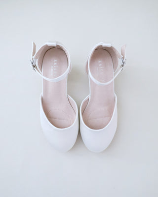 Girls Satin Block HeelKids Shoes