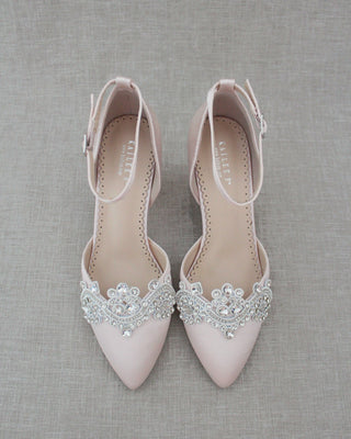 Evening Block Heel with Rhinestones DetailWomen Shoes