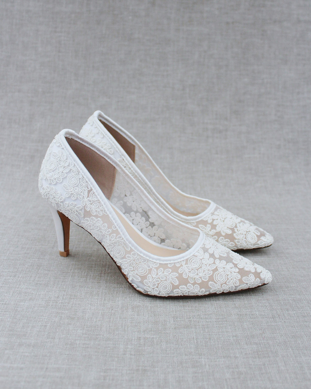 Lace Bridal Pump for Wedding, Bridal Shoes, Bridesmaids Heels