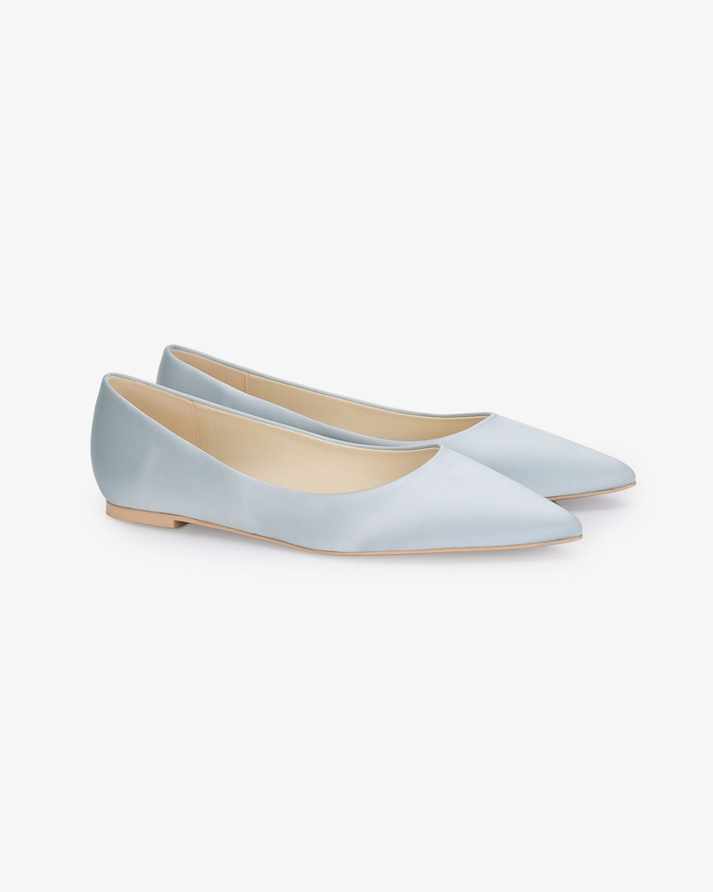 Light Blue Pointy Toe Wedding Flats, Wedding Shoes, Something Blue