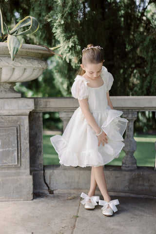 Satin Mary Jane Flats with Satin BowKids Shoes