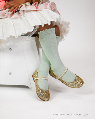 Rock Glitter Mary Jane Ballet FlatsKids Shoes