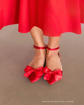 Pointy Toe flats with Front Satin BowWomen Shoes