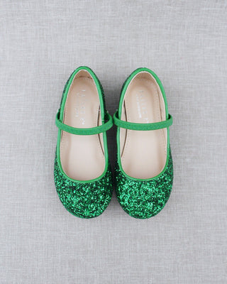 Rock Glitter Mary Jane Ballet FlatsKids Shoes