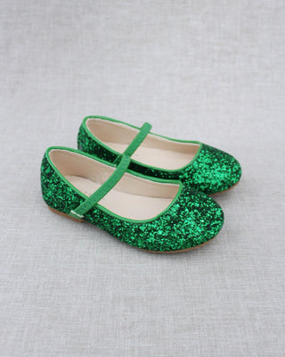 Rock Glitter Mary Jane Ballet FlatsKids Shoes