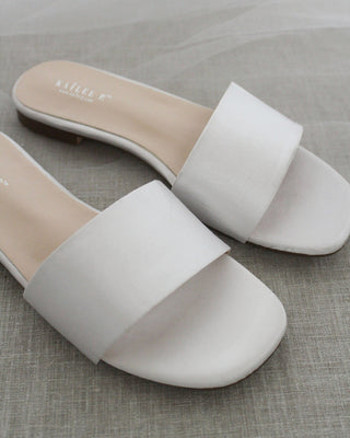 Satin Slip on SandalsWomen Shoes