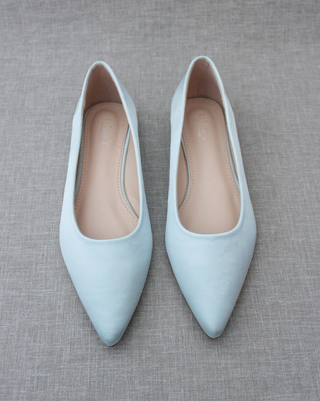 Light Blue Pointy Toe Wedding Flats, Wedding Shoes, Something Blue