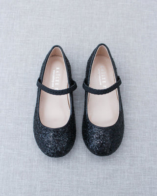 Rock Glitter Mary Jane Ballet FlatsKids Shoes
