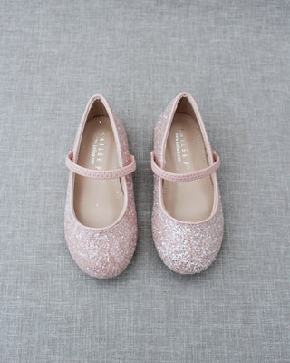 Rock Glitter Mary Jane Ballet FlatsKids Shoes