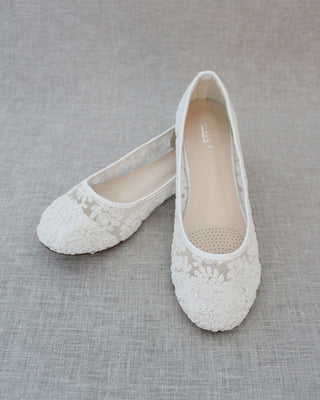 Crochet Lace Ballet FlatsWomen Shoes