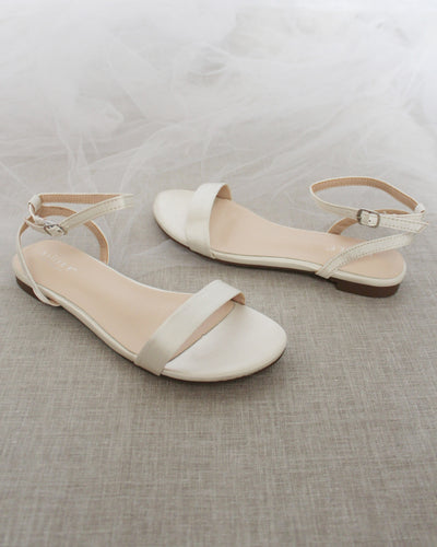 Ivory Satin Women Sandals