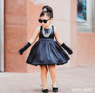 Satin Flats with All Pearls Ankle StrapKids Shoes