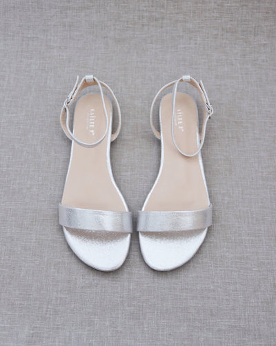 Silver Metallic Women Sandals 