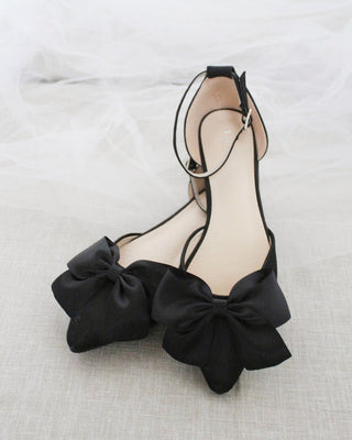 Pointy Toe flats with Front Satin BowWomen Shoes
