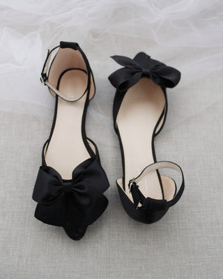 Pointy Toe flats with Front Satin BowWomen Shoes