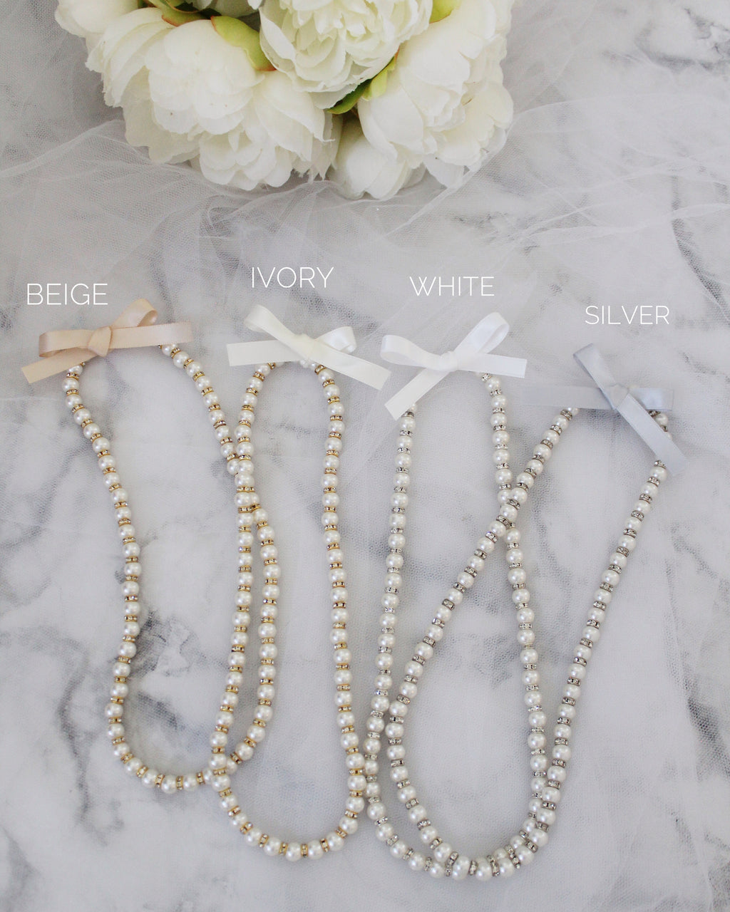 'Pearl Satin Bow' necklace Jewelry