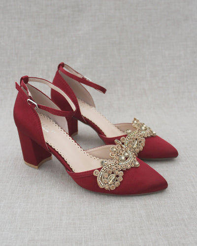 red block heel