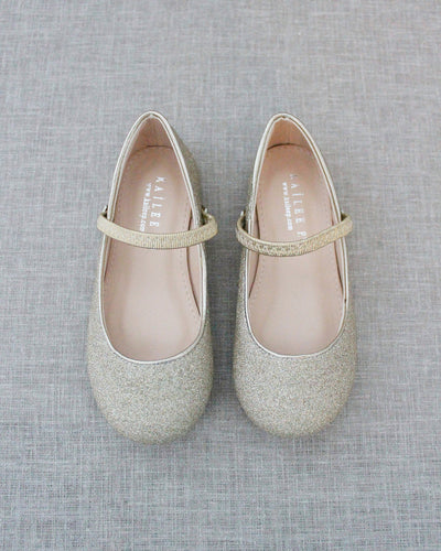 Gold glitter shoes 