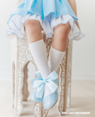 Rock Glitter Maryjane Flats with Satin BowKids Shoes