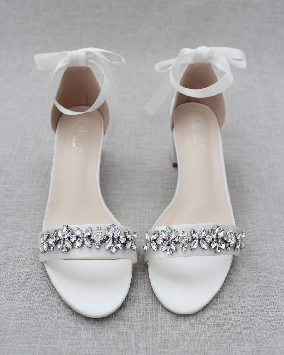 block heel sandals floral