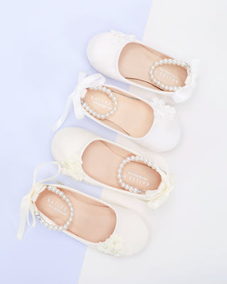 Pearl Flower Girl Shoes