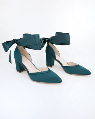 Ankle Wrap Tie Evening Block Heels