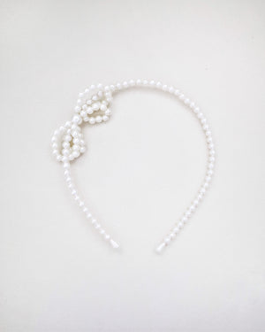Alicia Pearls Bow Headband