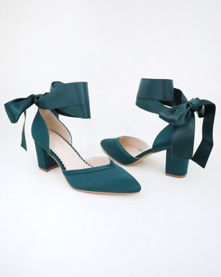 Ankle Wrap Tie Evening Block Heels