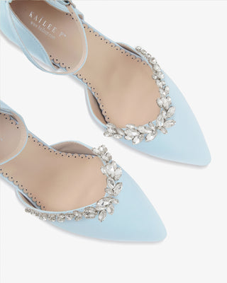 Marquise Rhinestone Block Heel Wedding Shoes