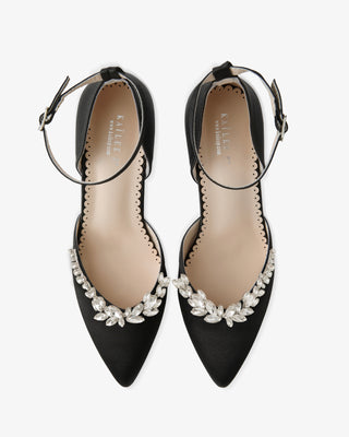 Marquise Rhinestone Block Heel Evening Shoes