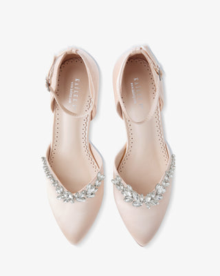 Marquise Rhinestone Block Heel Evening Shoes