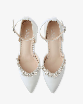 Marquise Rhinestone Block Heel Wedding Shoes
