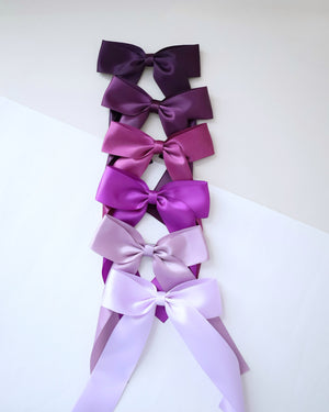 Long Tail Satin Hair Bows