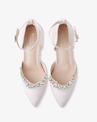Marquise Rhinestone Block Heel Evening Shoes