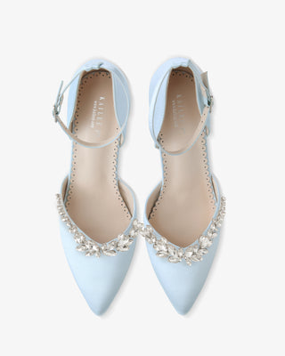 Marquise Rhinestone Block Heel Wedding Shoes