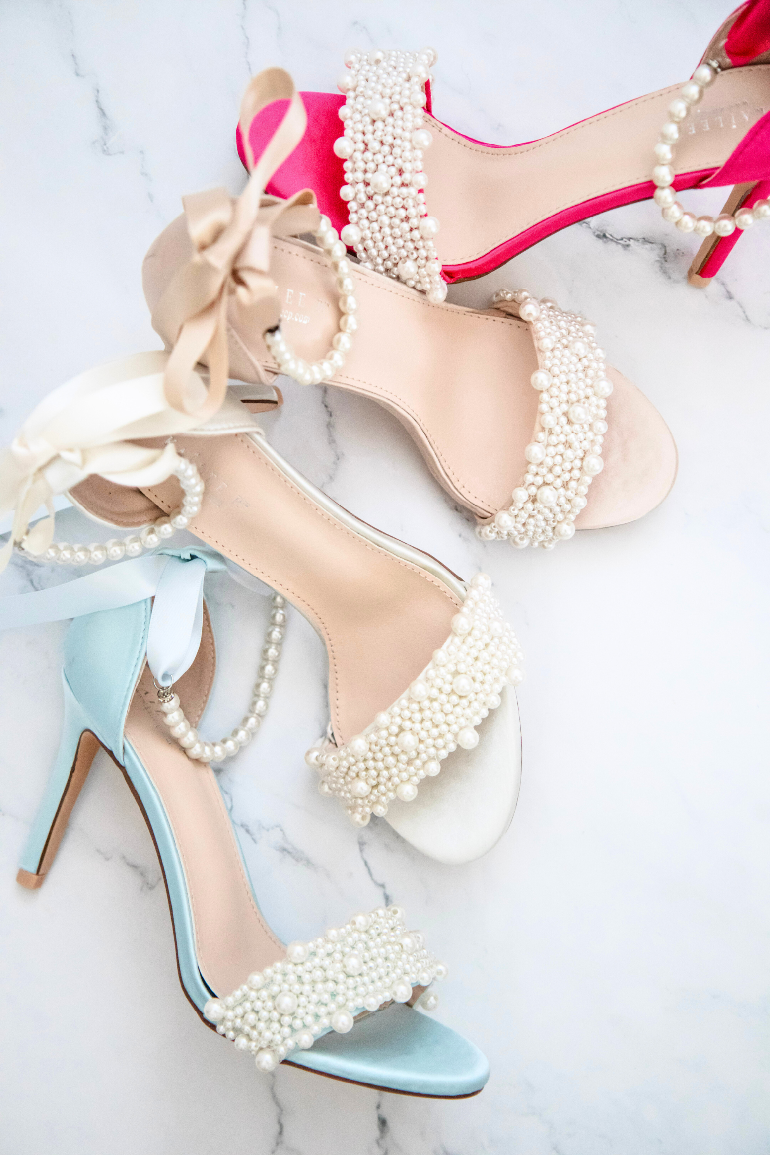 Pearl Wedding Shoes, Designer Heels